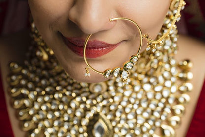 Royal Polki Kundan Choker Bridal Full Necklace Set - Rent Jewels