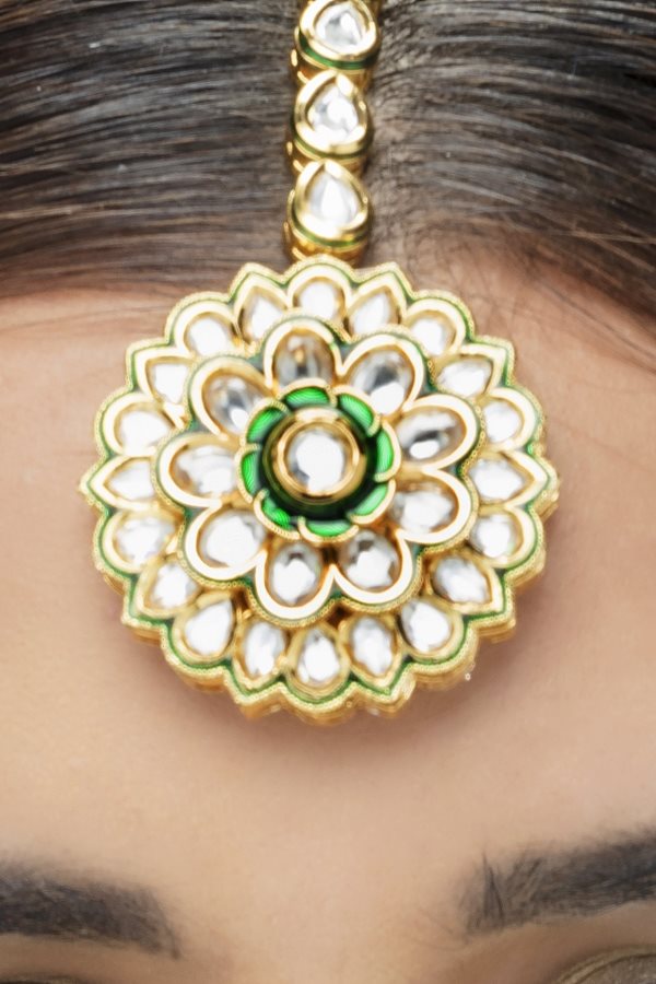 Grand Kundan Choker Full Bridal Necklace Set - Rent Jewels