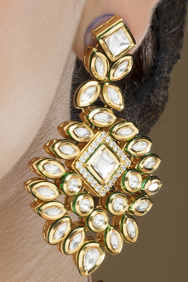 Handcrafted Polki Kundan Choker Necklace Set - Rent Jewels