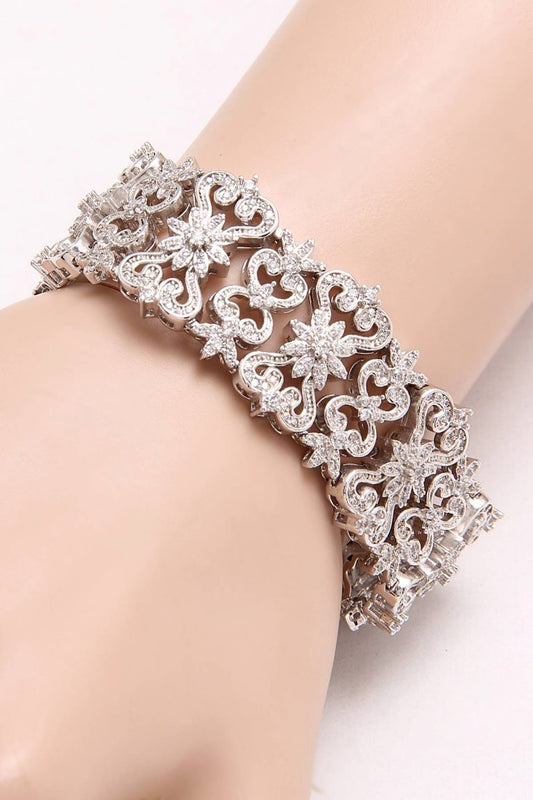 Signity Diamonds Adjustable Silver Bracelet - Rentjewels
