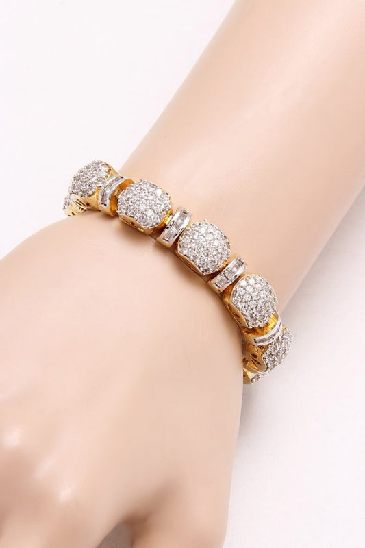 Signity Diamonds Adjustable Gold Plated Bracelet - Rentjewels