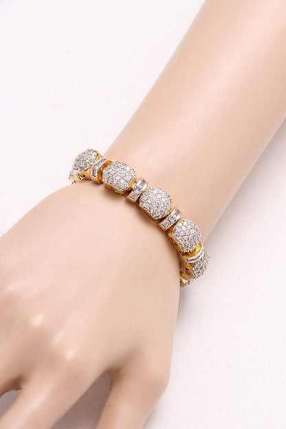 Signity Diamonds Adjustable Gold Plated Bracelet - Rentjewels