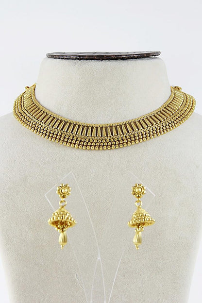 Classic Gold Plated Necklace Set - Rentjewels