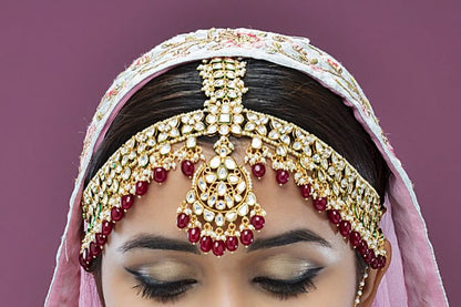 Fine Polki Kundan Choker Long Pearls Bridal Necklace Set