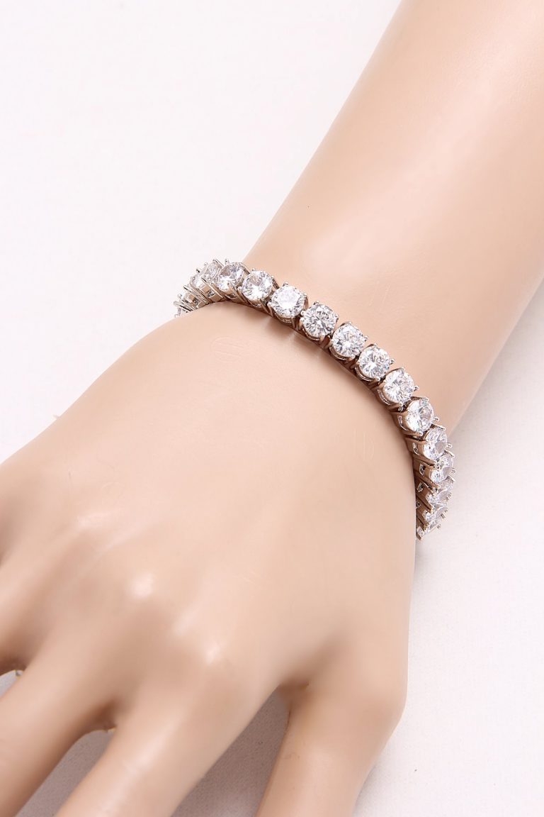 Signity Diamonds Silver Tennis Bracelet - Rentjewels