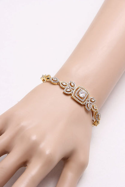 Signity Diamonds Gold Plated Tennis Bracelet