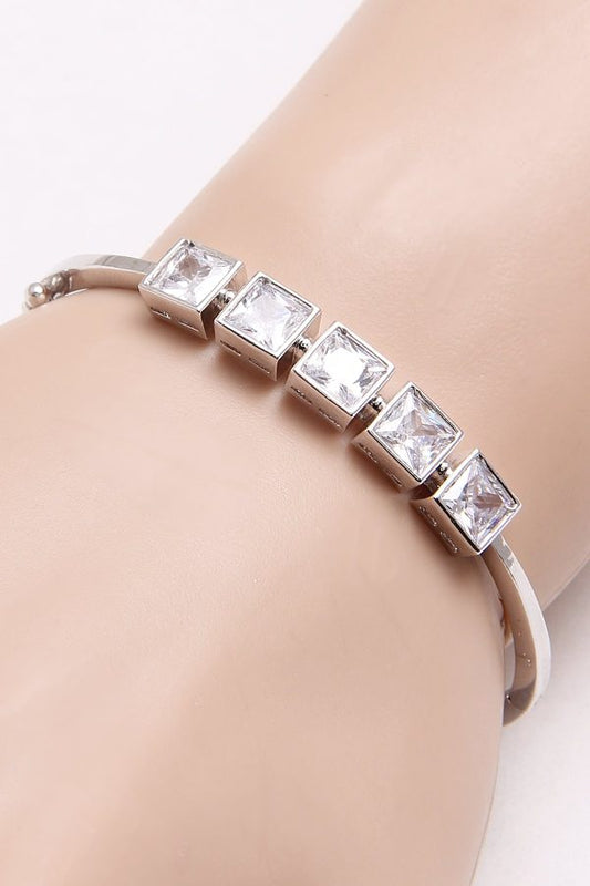 Signity Diamonds Silver Bracelet Bangle