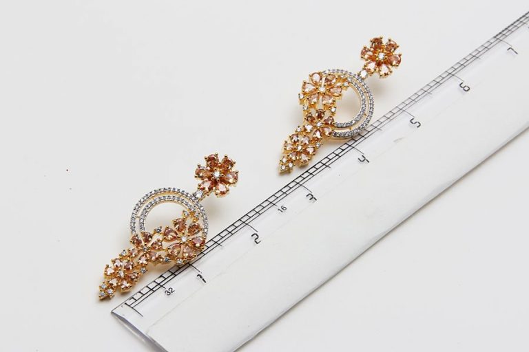 Fusion Swarovski Gemstone Long Earrings - Rent Jewels