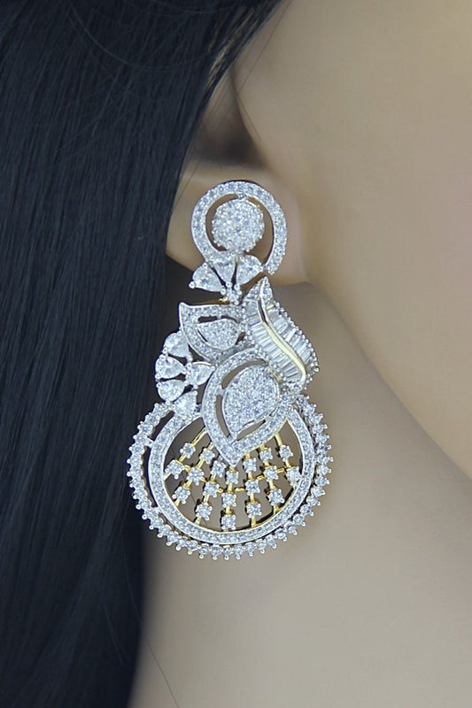 Exceptional Signity Diamond Dangle Diamante Earrings - Rent Jewels
