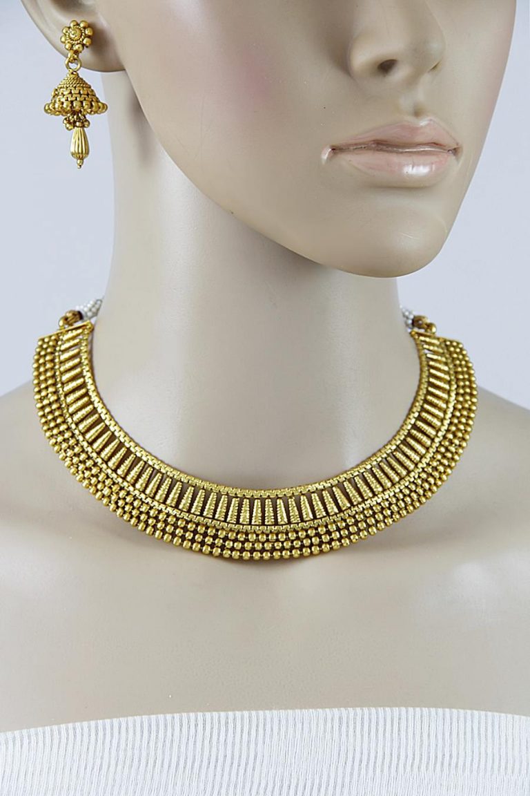 Classic Gold Plated Necklace Set - Rentjewels