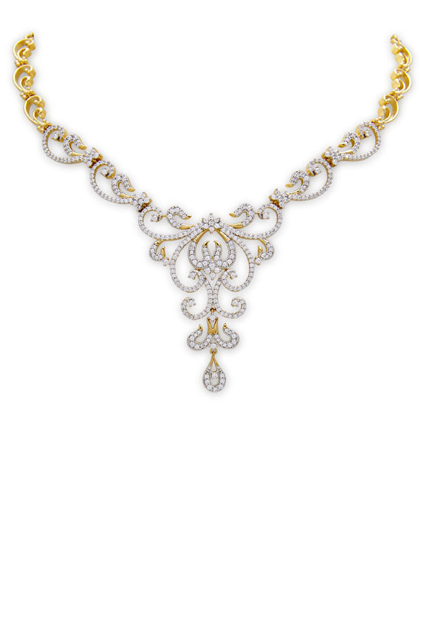 Signity Diamonds Nakshatra Necklace Set - Rentjewels