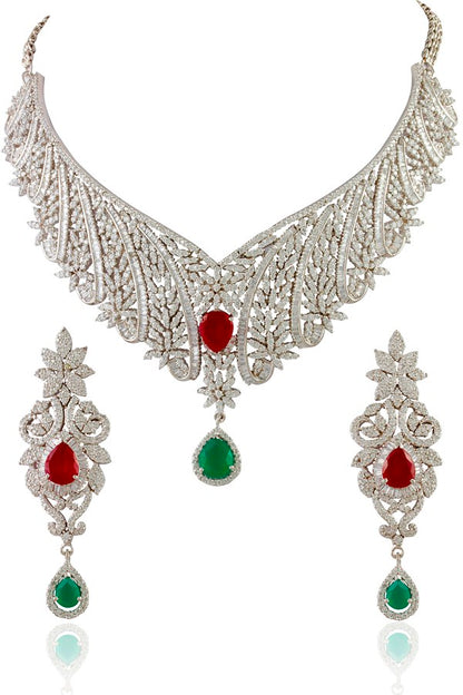 Signity Diamonds Choker Bridal Necklace Set