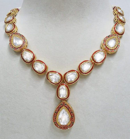 Layered Polki Kundan Pearls String Necklace